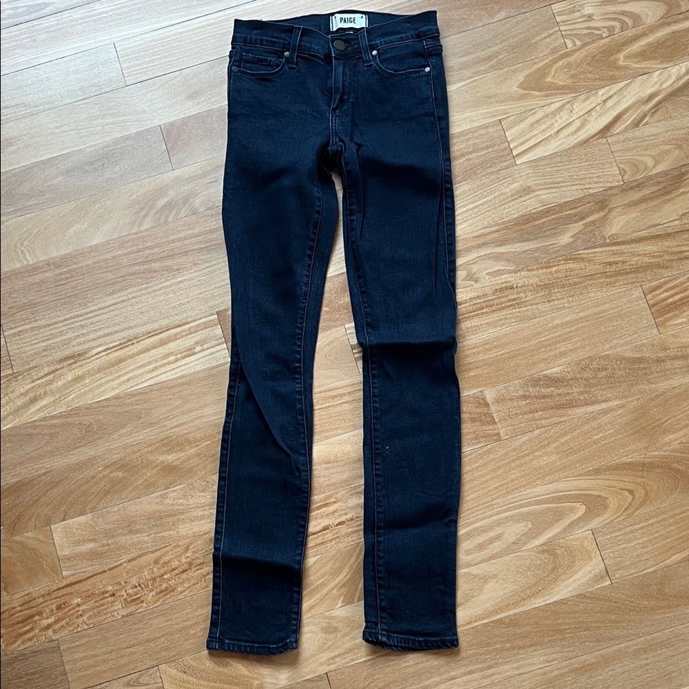 PAIGE Women's Dark Indigo Low Rise Skinny Jeans